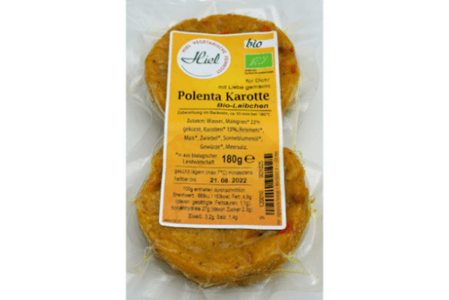 Bio Polenta-Karotten Laibchen