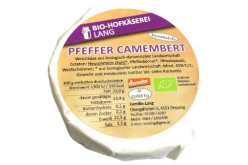 Bio Camembert mit Pfeffer