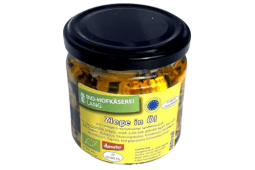 Bio Ziegenkäsewürfel in Öl
