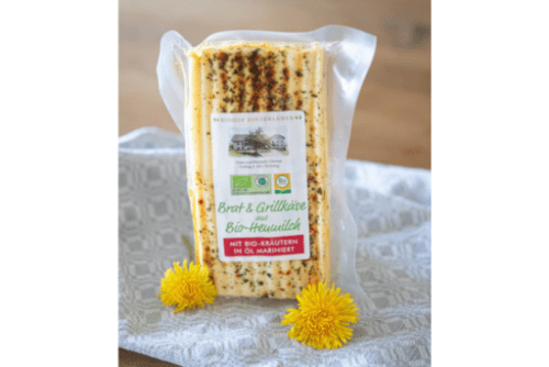 Bio Brat & Grillkäse mit Kräutern mariniert