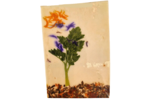 Bio Ziegenkäse nach Feta Art mit essbaren Kräutern und Blüten